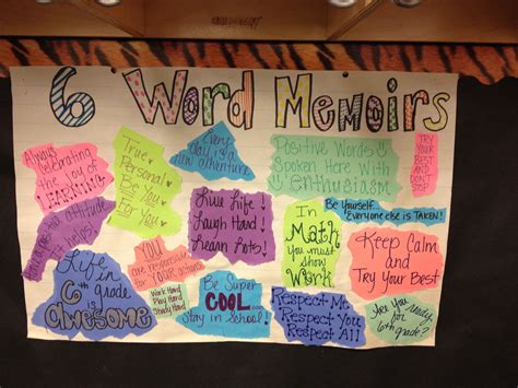 Pin By Amy Mckinty On For My Classroom 6 Word Memoirs 6 Word