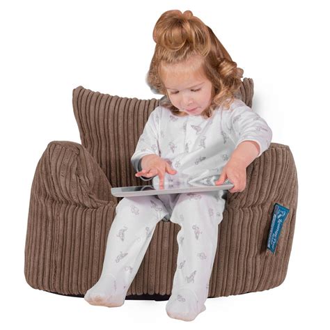 Perfect for your young child to relax while watching tv or reading a book. Toddlers' Armchair 1-3 yr Bean Bag - Cord Mocha Brown ...
