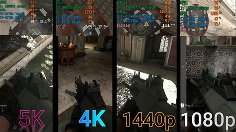 1080p Vs 1440p Vs 4k Vs 5k Side By Side Comparison Modern Warfare