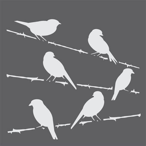 Birds On A Wire Mini Craft Stencil Reusable Stencil Craft Etsy