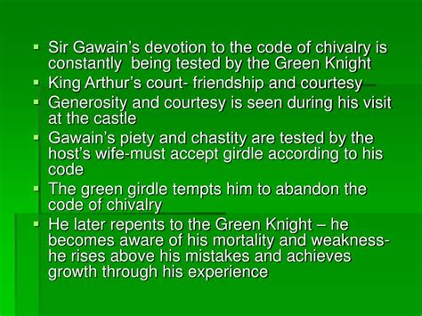 5 Points Of Chivalry Code Sir Gawain And The Green Knight Xolerexcel