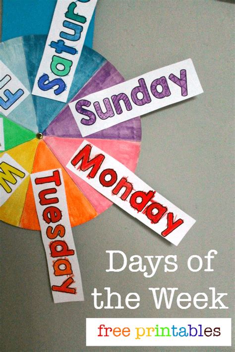 Find out the best day of the week for cleaning in this article. Free days of the week printable spinner - NurtureStore