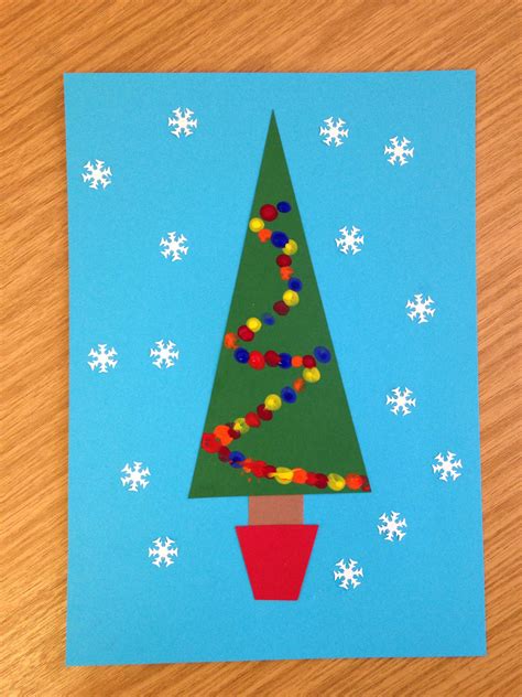 Christmas Card Craft Idea For Pre Schoolers Or Young Children Finger