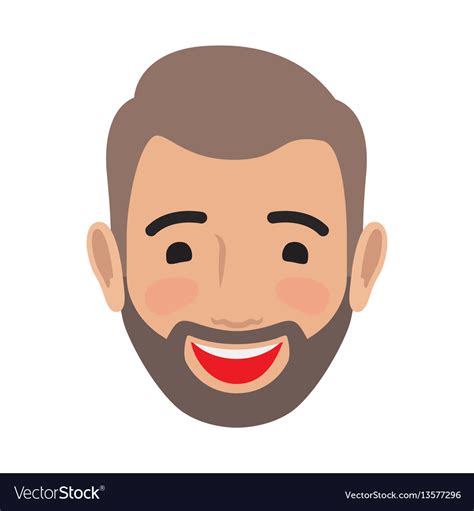 Emotion Avatar Man Happy Successful Face Vector Image