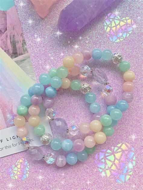 Kawaii Dreams Rainbow Bracelet Rainbow Jewelry Iridescent Etsy In