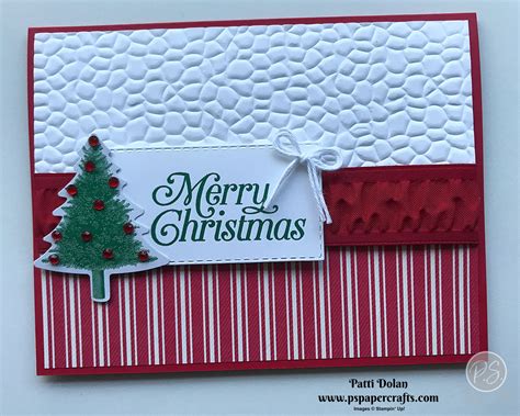 Diy Handmade Christmas Card Featuring The Hammered Metal 3d Embossing