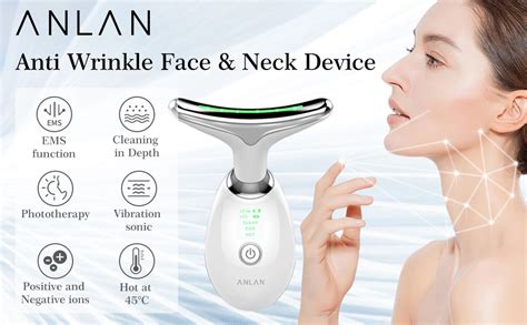 Anlan Face Massager Anti Wrinkle Face Device With 3 Modes 45°c For Skintightening And Neck