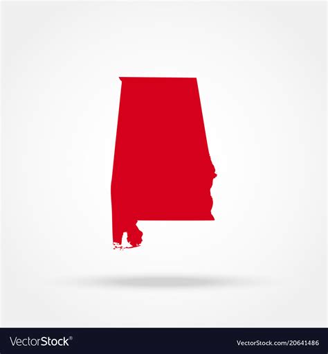 Map State Of Alabama Royalty Free Vector Image