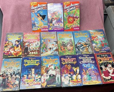 Disney Sing Along Songs Vhs Tapes Volumes Picclick Au