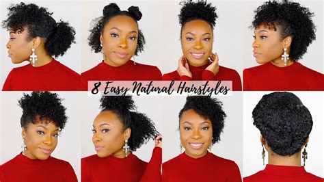 8 Quick And Easy Hairstyles For Shortmedium Natural Hair Perfect For Type 4 Hair Video