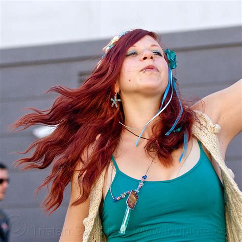 Redhead Woman Dancing