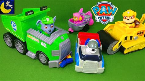 Paw Patrol Toys Rockys Recycle Dump Truck Robo Dog Racer Rubble Skye