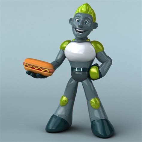 Premium Photo Green Robot Animation