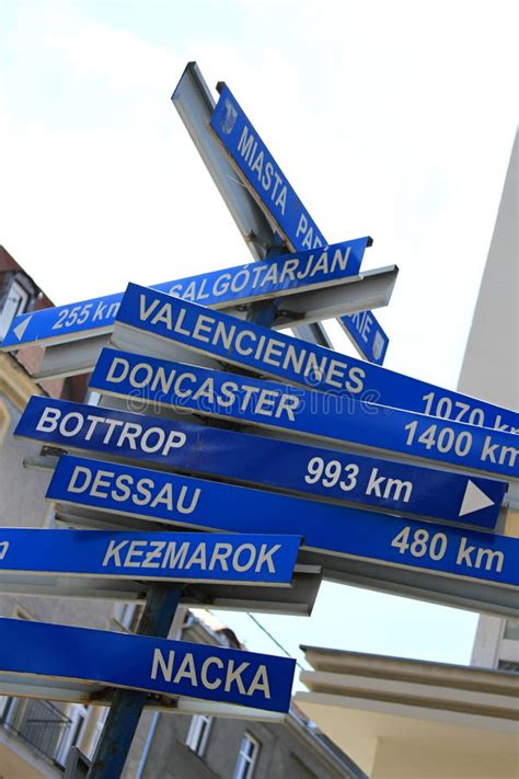 Blue Signposts Editorial Stock Photo Image Of Signpost 56169793