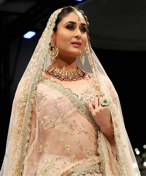 Bollywood Actress Kareena Kapoor Khan In Traditional Dress At Ramp Walk