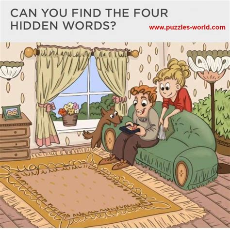 Can You Find The Four Hidden Words In 2020 Hidden Picture Puzzles