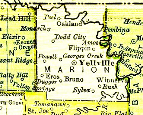 1895 Map Of Marion Co Ar