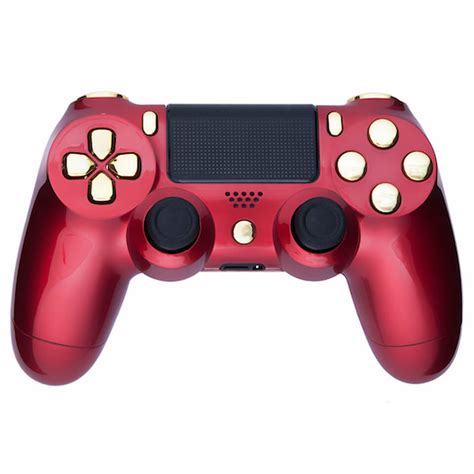 Custom Controllers PlayStation DualShock 4 Custom Controller - Crimson Red & Gold Games ...
