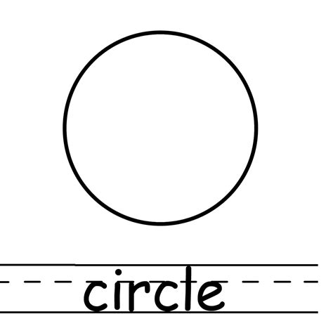 Clip Art Shapes Circle Bandw Labeled Abcteach