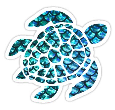 Decorate your laptops, water bottles, helmets, and cars. 'Blue Sea Turtle ' Sticker by ari3 in 2019 | Stickers ...