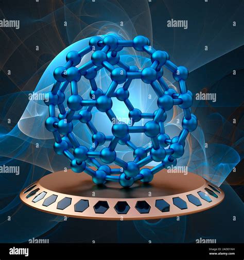 Buckyball Molecule C60 Molecular Model Of The Spherical Fullerene