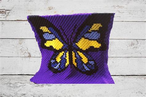 Butterfly Jewel Afghan C2C Crochet Pattern Written Row Counts C2C