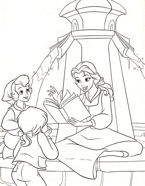 Walt Disney Coloring Pages – Princess Belle - Walt Disney Characters