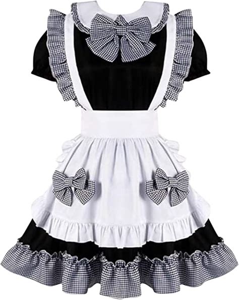 Maid Dress Xxl French Rüschen Süß Lolita Dress Kleid Gothic Schwarz