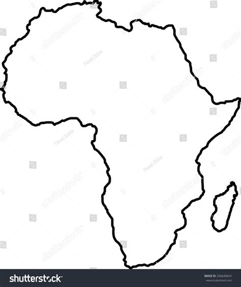 Africa Blank Map Stock Illustration 256646824 Shutterstock