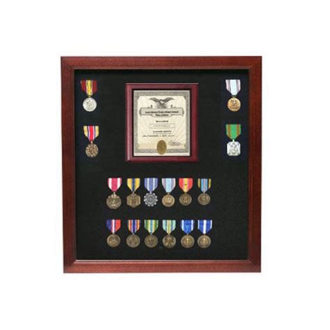 Military Certificate Medal Display Case Flags Connections