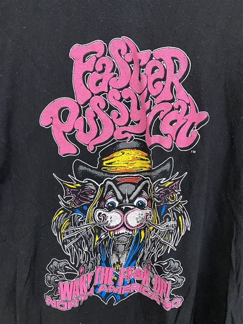 Vtg Faster Pussy Cat 1990 North America Band Tour Single Stitch T Shirt Xl Usa Ebay