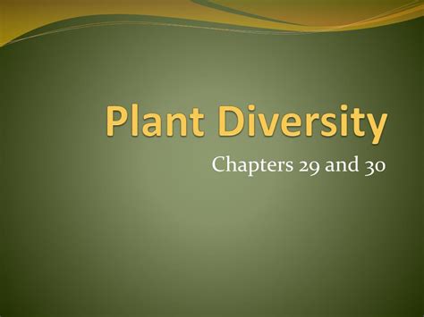 Ppt Plant Diversity Powerpoint Presentation Free Download Id2254968