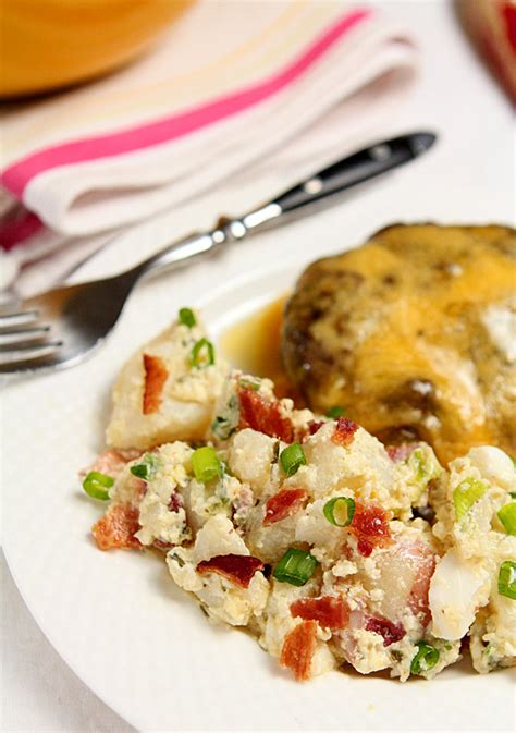 My father is a connoisseur of potato salads. Sour Cream and Bacon Potato Salad | Creative Culinary