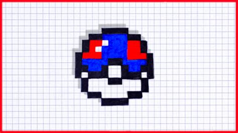 Imprimer des feuilles quadrillees vierges pour faire du dessin sur. La SUPERBALL en Pixel Art ! en 2020 | Pixel art pokemon, Coloriage pixel, Pixel art
