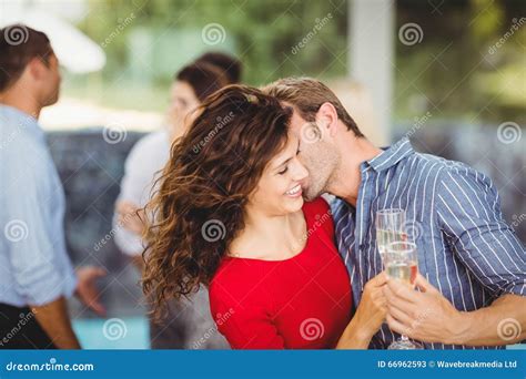 Romantic Couple Having Drinks Stock Image Image Of Caucasian Female 66962593