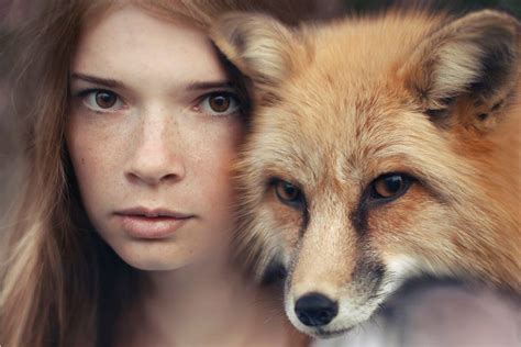 White Wolf Dreamy Portraits Of Women Living In Harmony With Wild