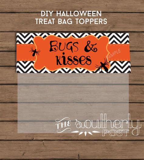 Bugs And Kisses Halloween Treat Bag Topper