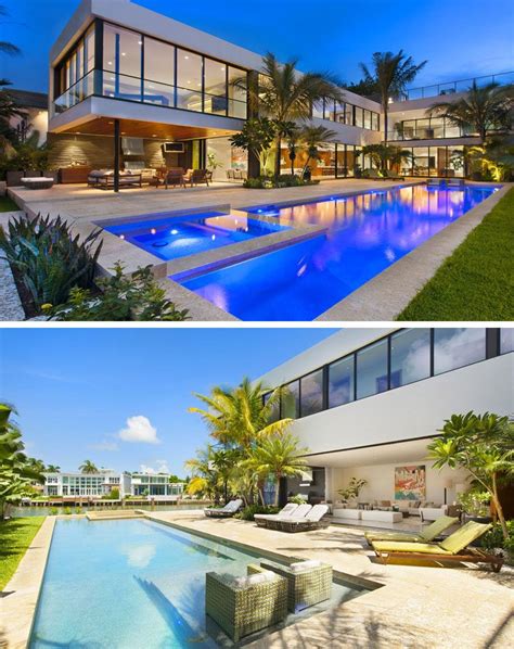14 Examples Of Modern Beach Houses A Large Swimming Pool And Plenty