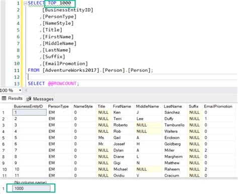 How To Use Rowcount In Sql Server