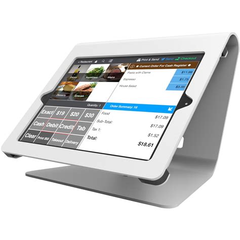 Compulocks Nollie Ipad 97 Pos Counter Top Kiosk White Stand For