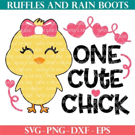 Easter One Cute Chick Svg For Cricut And Silhouette Ruffles And Rain