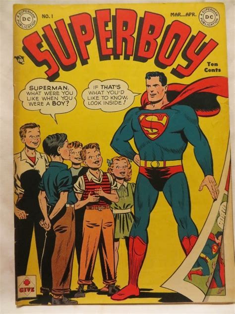 1949 Superboy Comic Bookno1dcsuperman Coverrare One Owner