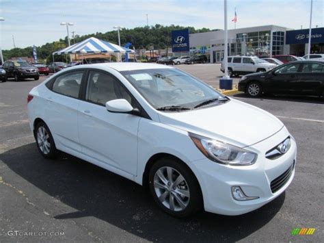 See pricing for the used 2013 hyundai accent gls sedan 4d. Century White 2013 Hyundai Accent GLS 4 Door Exterior ...