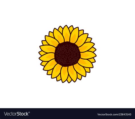 Sunflower Logo Royalty Free Vector Image Vectorstock