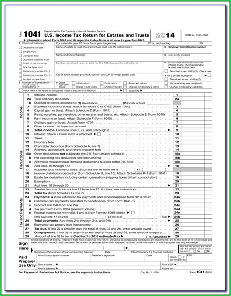 Irs Form 1041 Instructions 2018 Form Resume Examples Opklgjo1xn