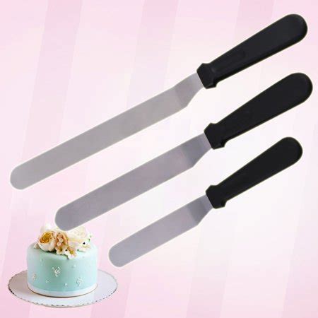 Item 8 3pcs stainless steel spatula palette set cake decorating tools kit au hot!!! Cake Cream Spatula Stainless Steel Spatulas Palette Knife ...