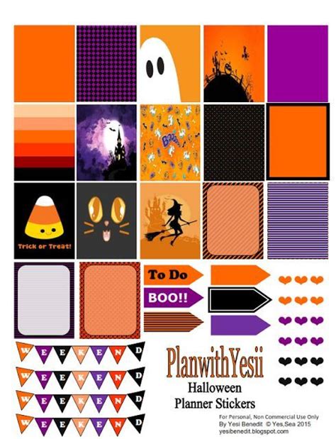 A Halloween Themed Planner Sticker Sheet