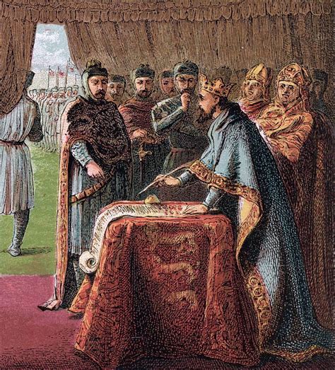 King John Of England Signs The Magna Carta From Pictures Of English