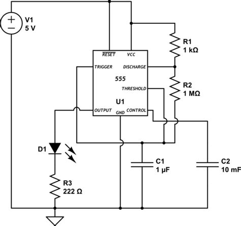 Timer Astable 555 Circuit Always On Not Oscillating Electrical