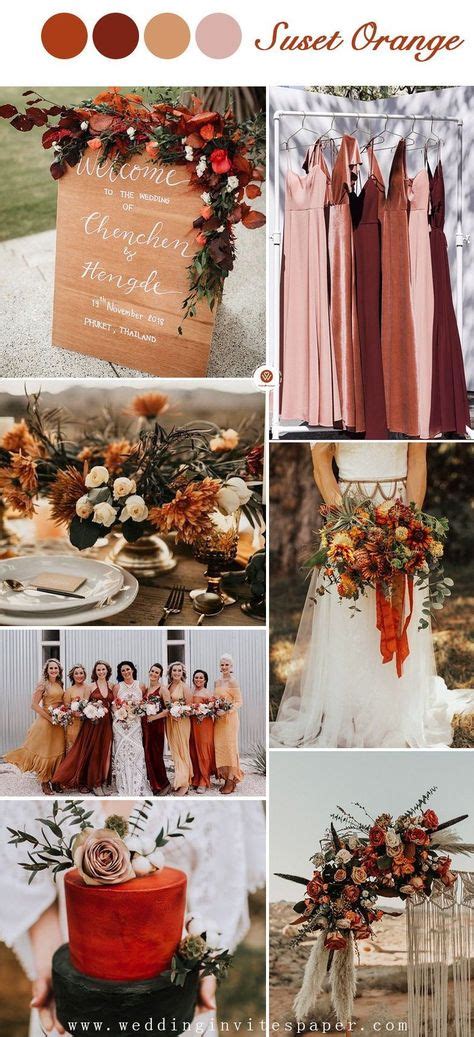 29 Best Fall Color Palettes We Love ♡ Images In 2020 Wedding Colors
